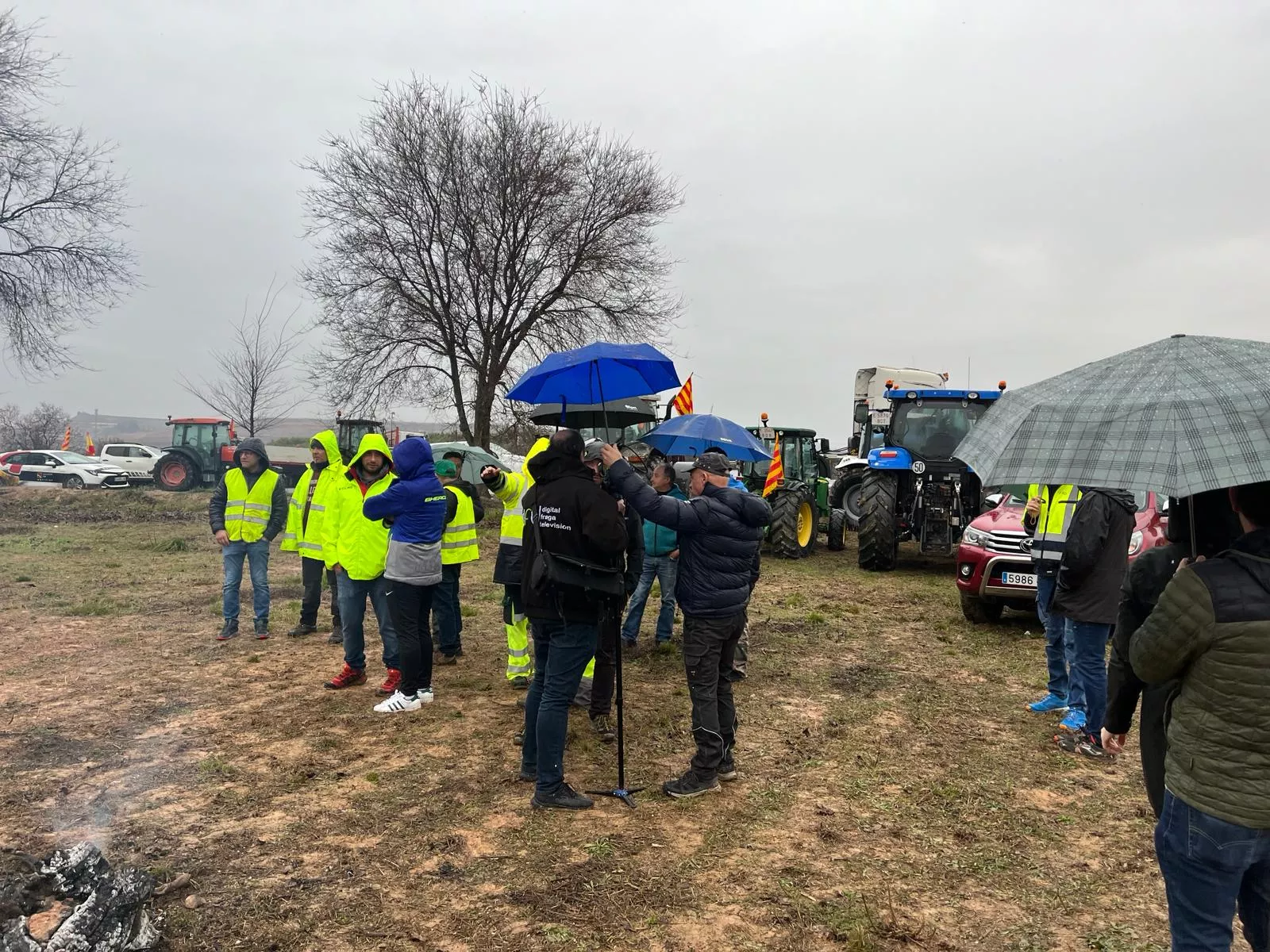 Concentración de tractores en Zaidín