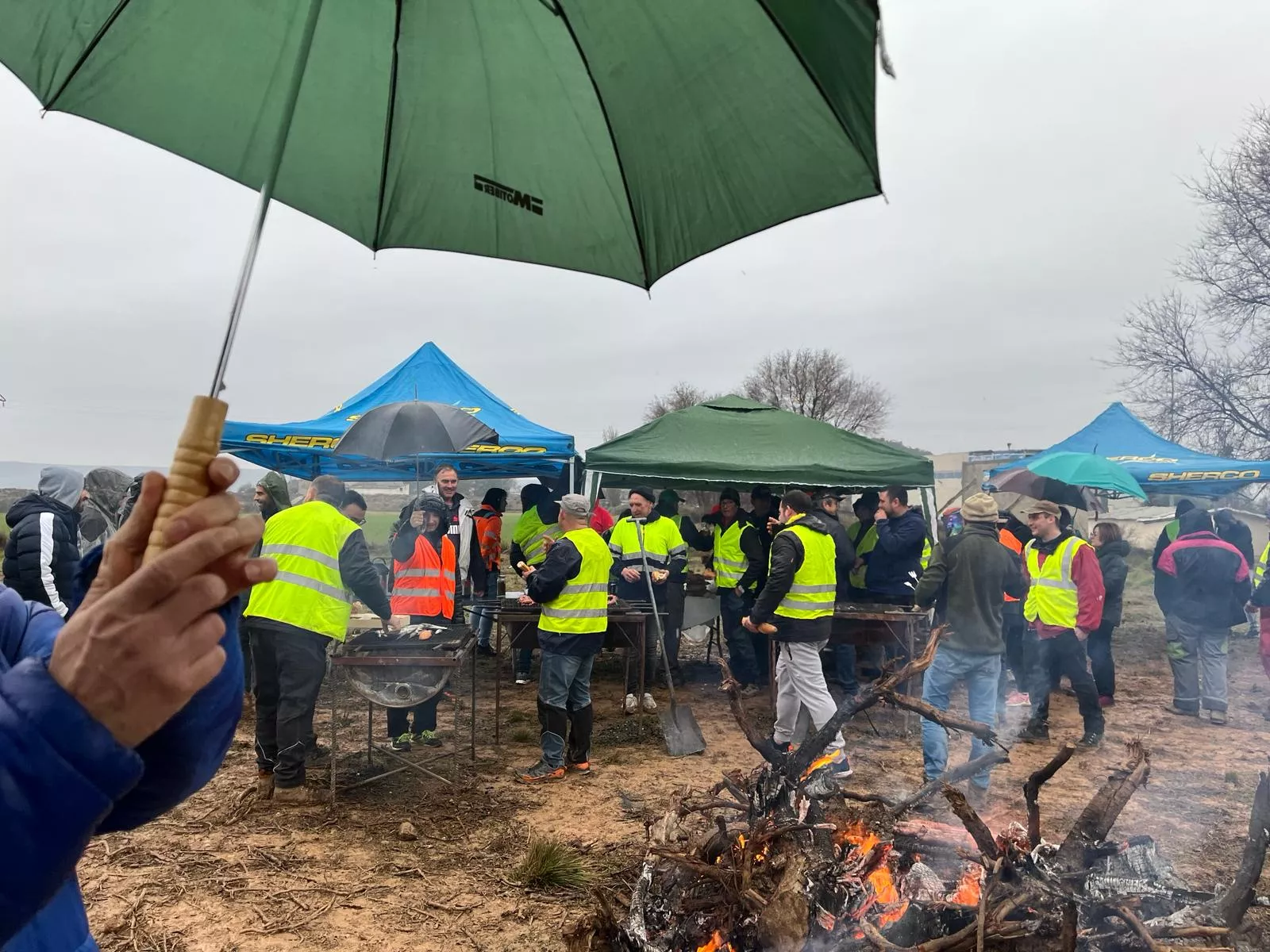 Concentración de tractores en Zaidín