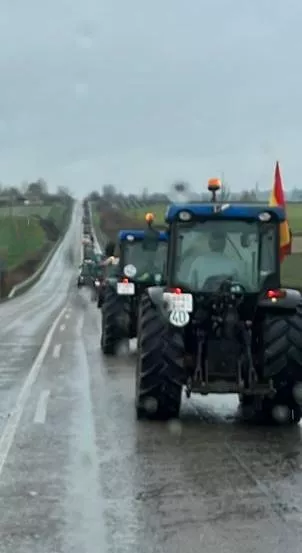 Concentración de tractores en Zaidín