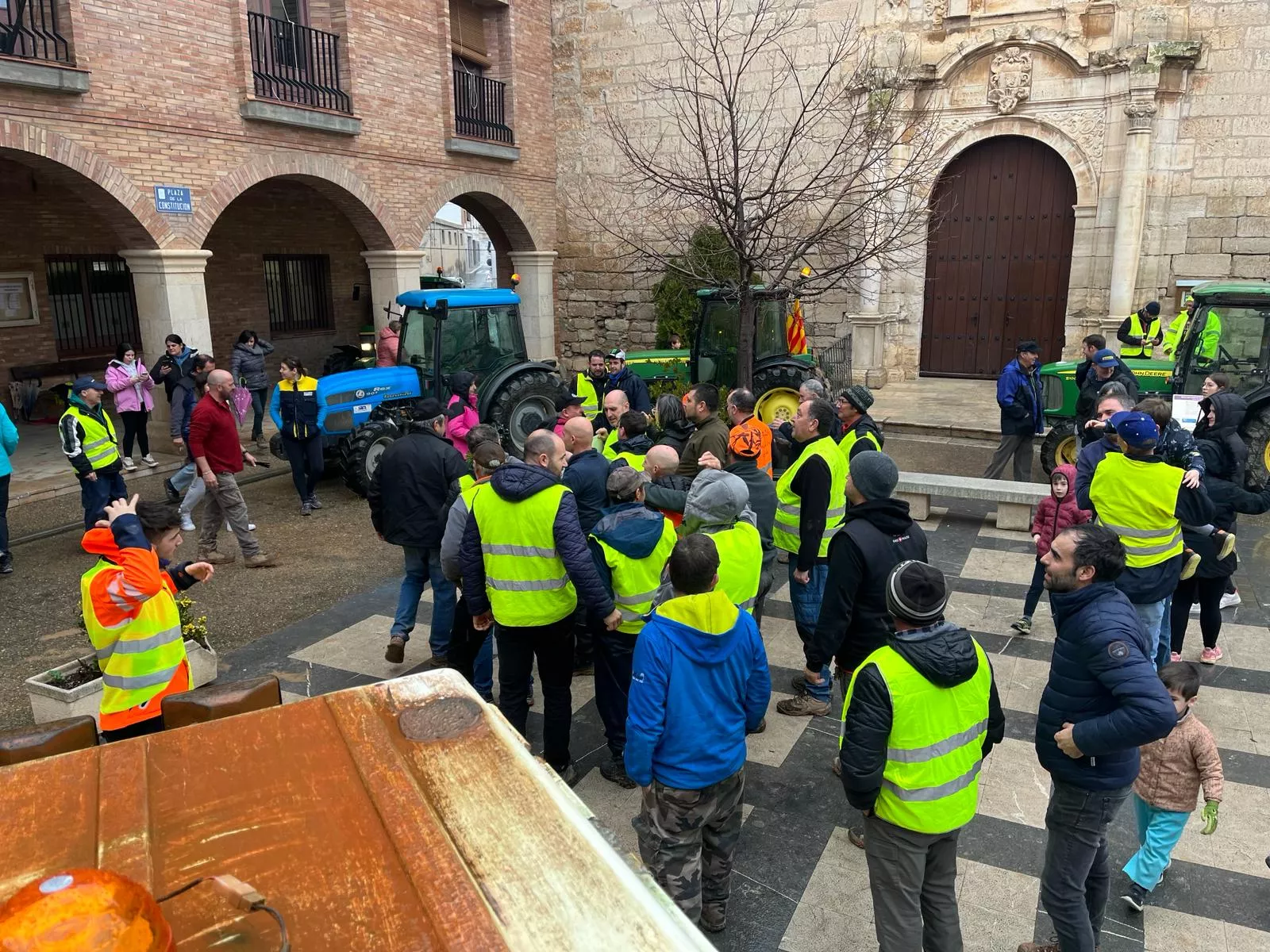 Concentración de tractores en Zaidín