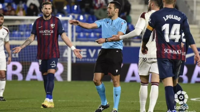 Sáncehz López en el Huesca-Albacete de la actual campaña (0-0). Foto: LaLiga. Sáncehz López en el Huesca-Albacete de la actual campaña (0-0). Foto: LaLiga.