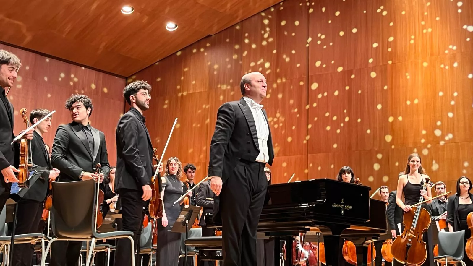 Borja Quintas ha dirigido a la Orquesta Sinfónica del Conservatorio Superior de Música de Aragón. Foto Mercedes Manterola