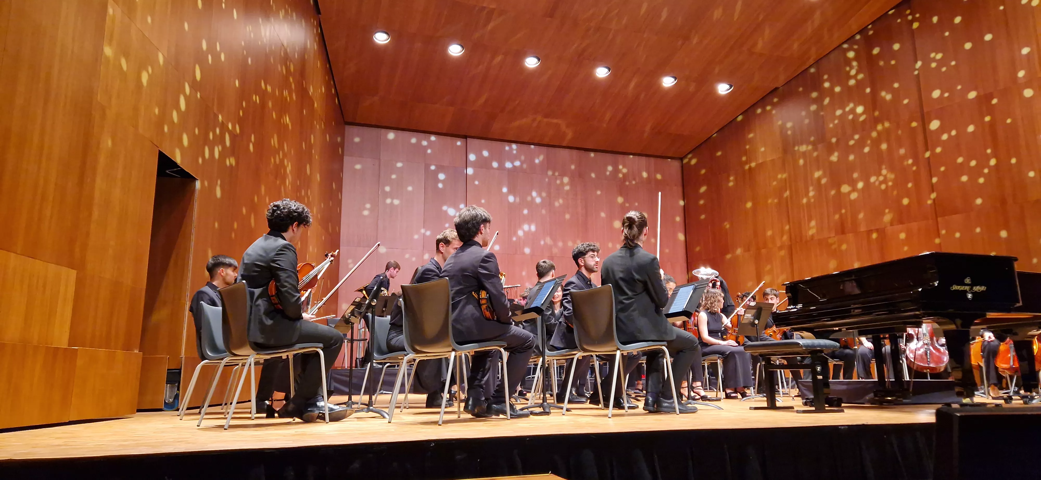 Concierto de Alberto Menjón y la Orquesta Sinfónica del Conservatorio Superior de Música de Aragón en Huesca. Foto Myriam Martínez