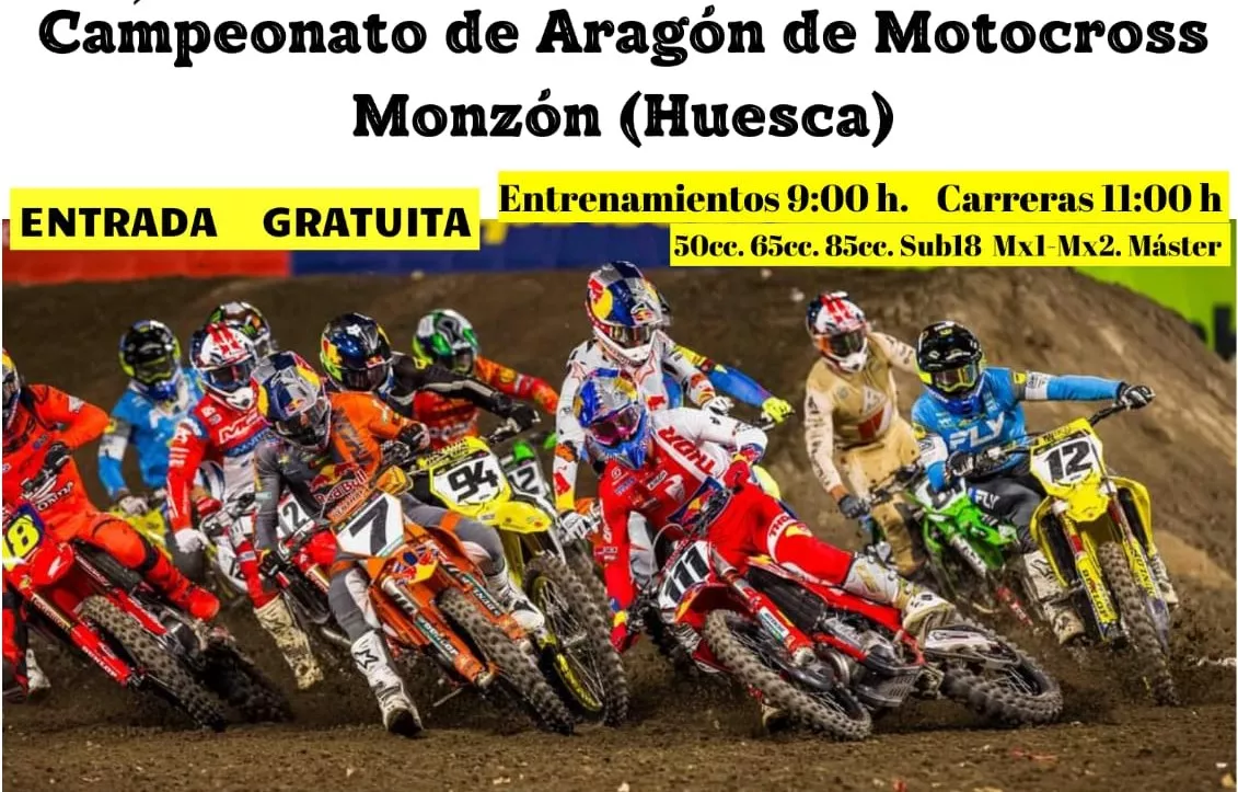Domingo de mucho motor en Monzón con el Campeonato de Aragón de Motocross.
