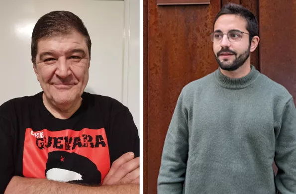 Salva Noguero, a la izquierda de la foto, junto a Mario Vidal. 