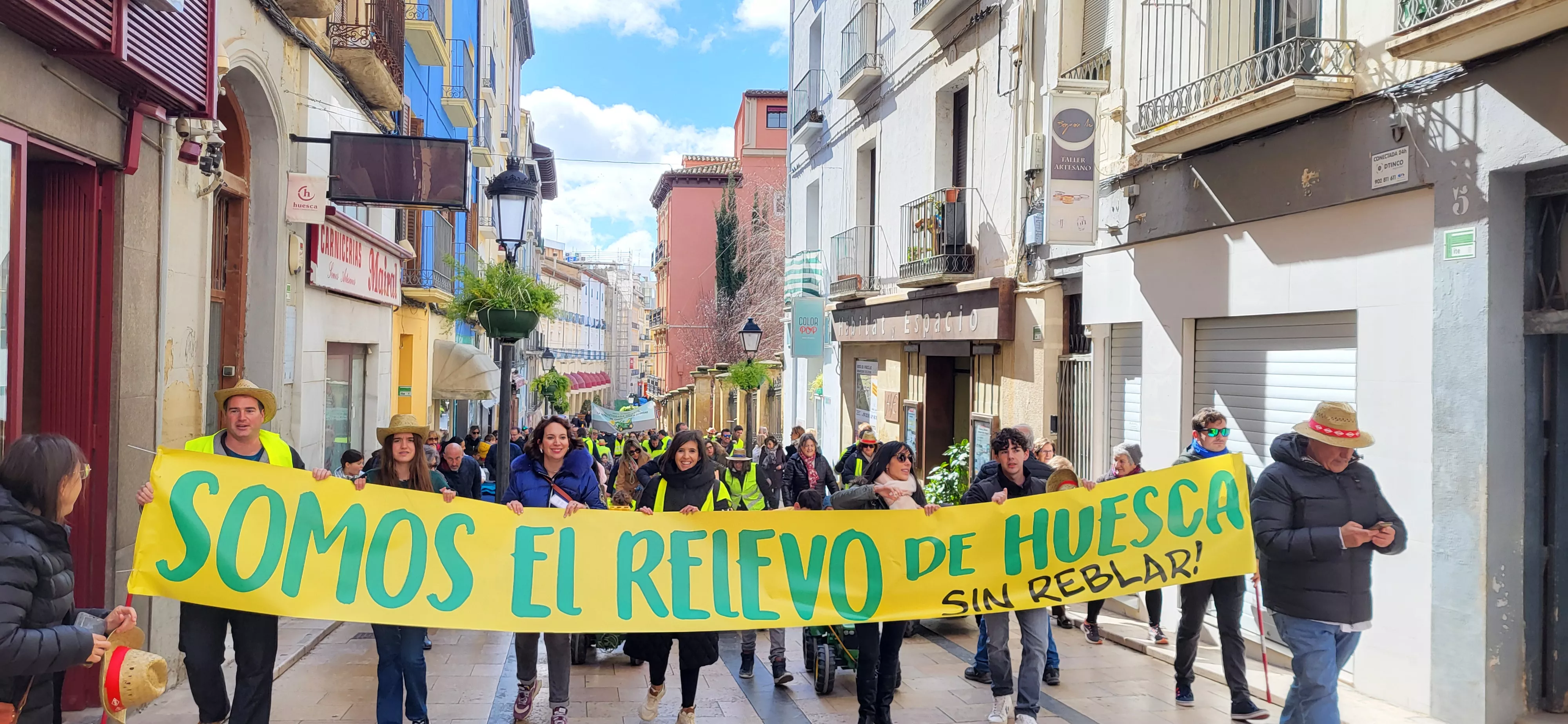 Tractorada infantil en apoyo al sector primario en Huesca. Foto Mercedes Manterola