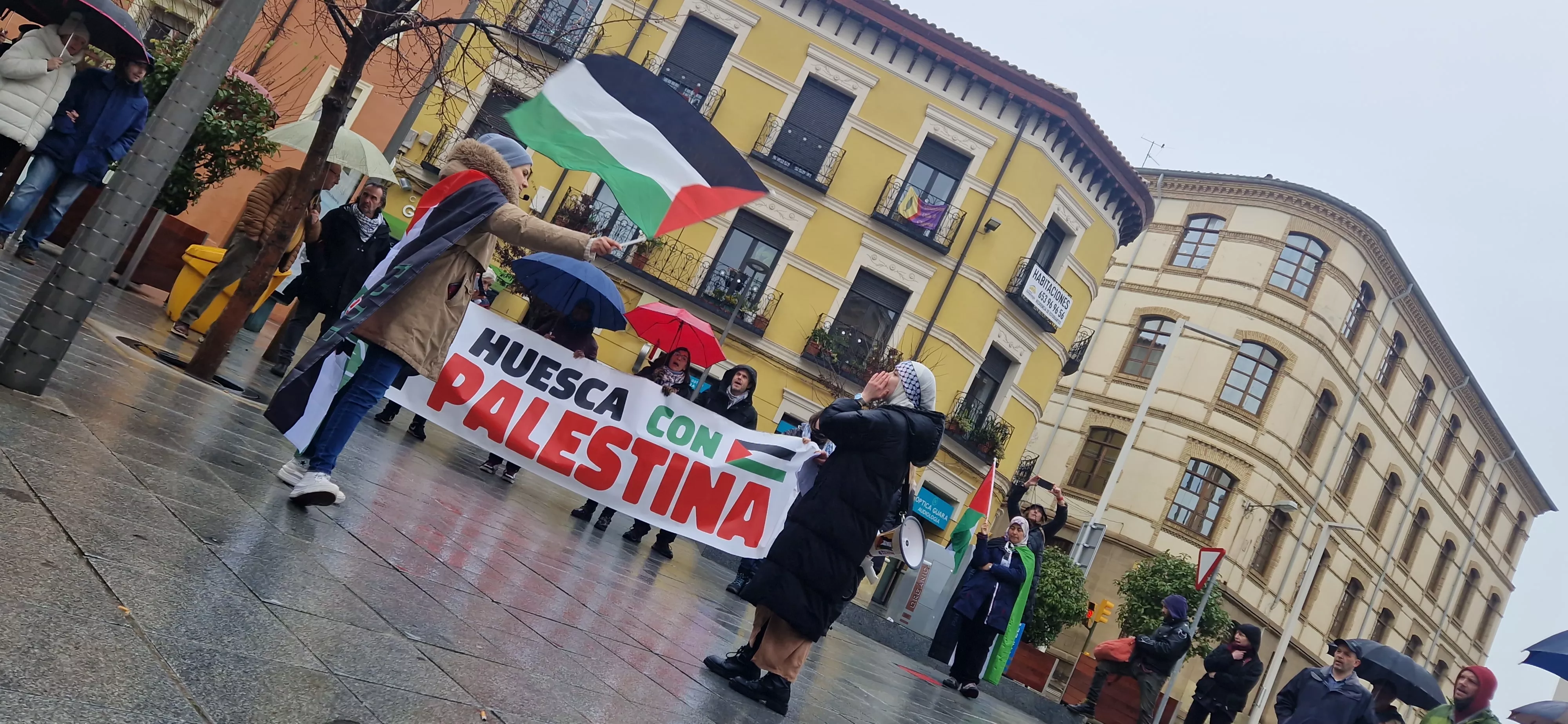2ª Movilización Estatal por Palestina en Huesca. Foto Myriam Martínez
