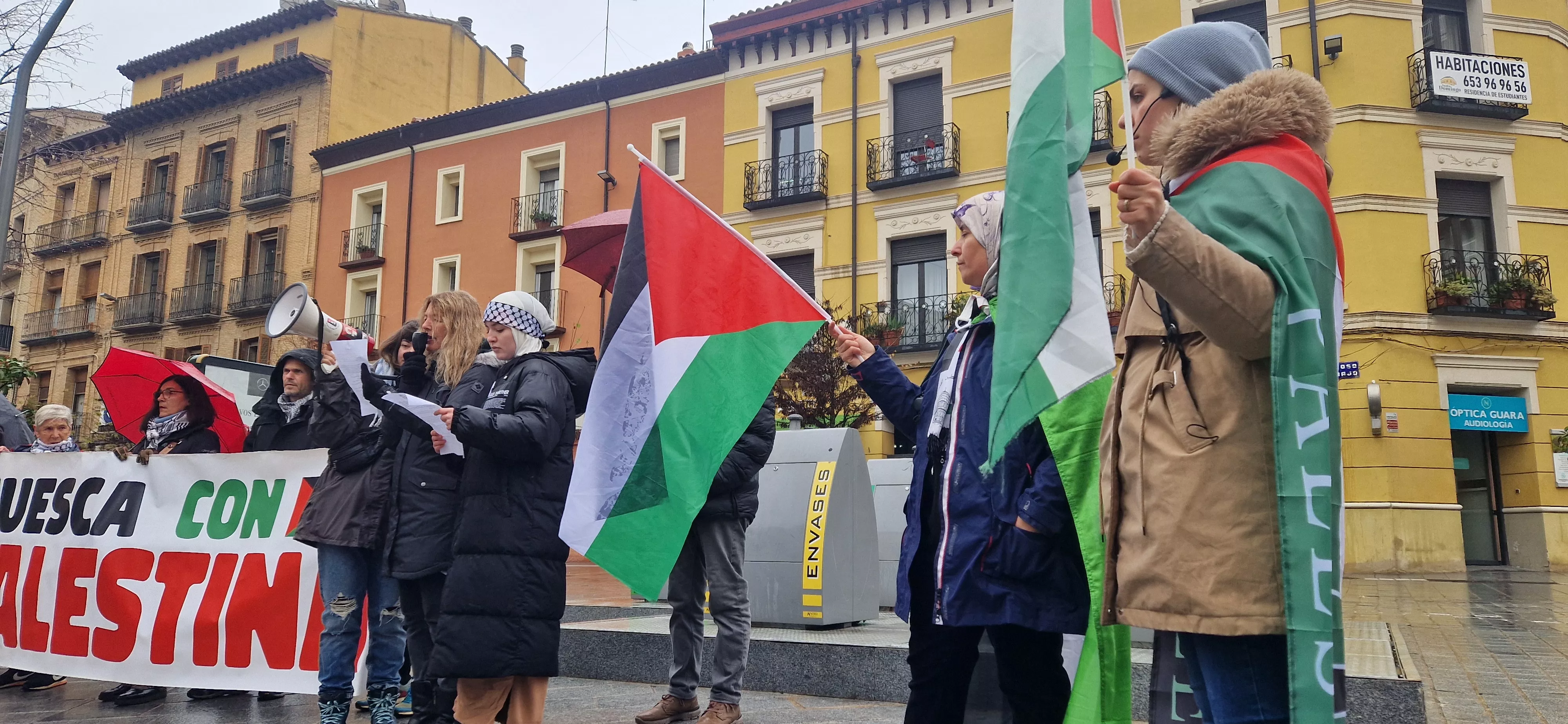 2ª Movilización Estatal por Palestina en Huesca. Foto Myriam Martínez