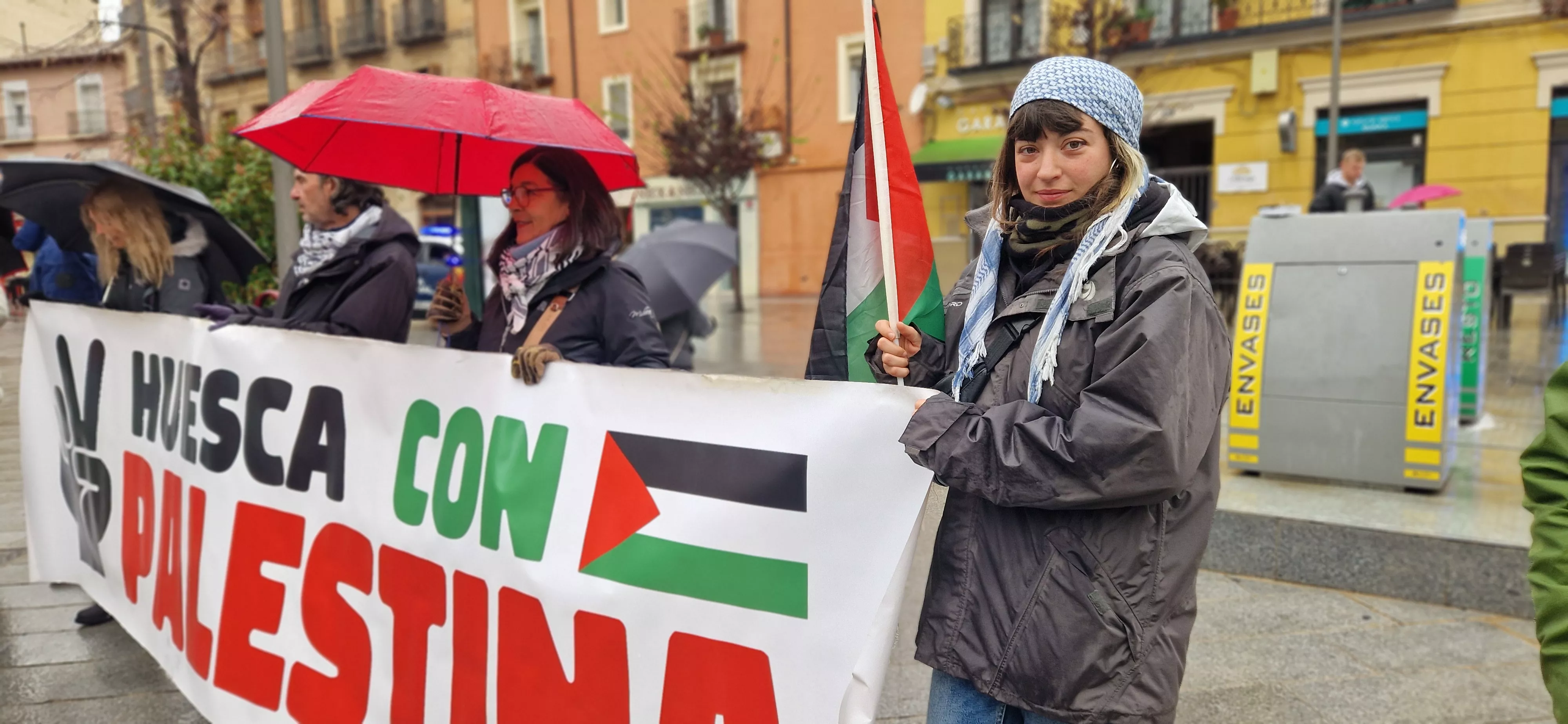 2ª Movilización Estatal por Palestina en Huesca. Foto Myriam Martínez