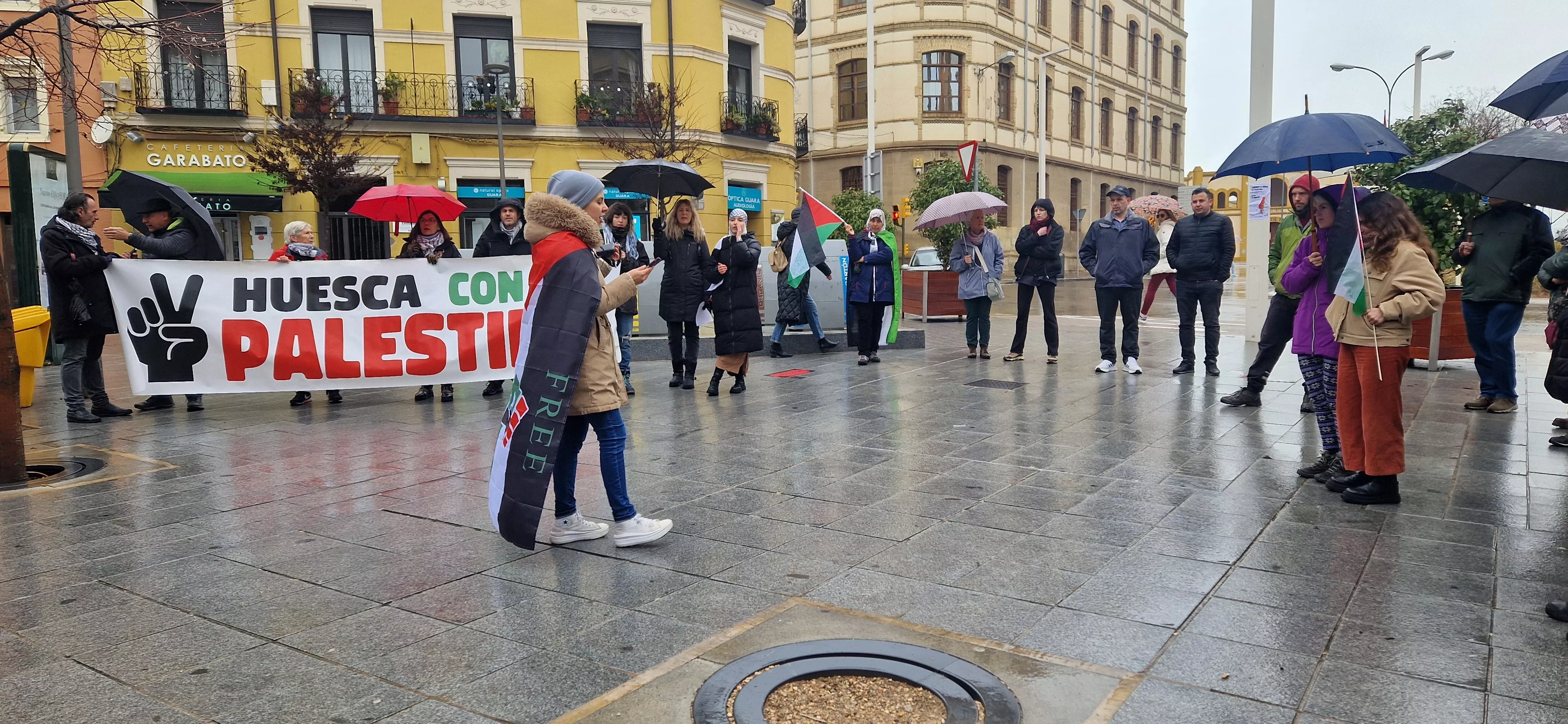 2ª Movilización Estatal por Palestina en Huesca. Foto Myriam Martínez