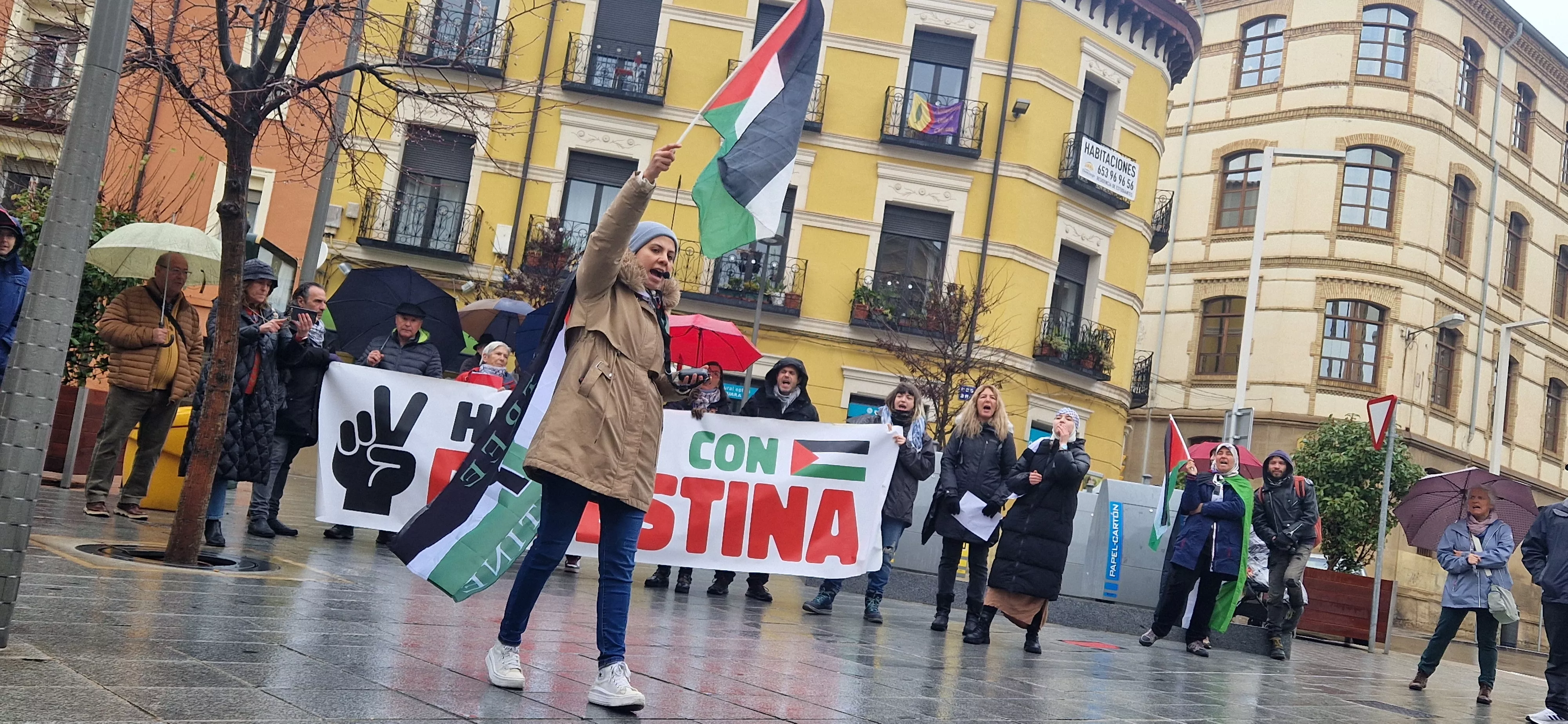 2ª Movilización Estatal por Palestina en Huesca. Foto Myriam Martínez