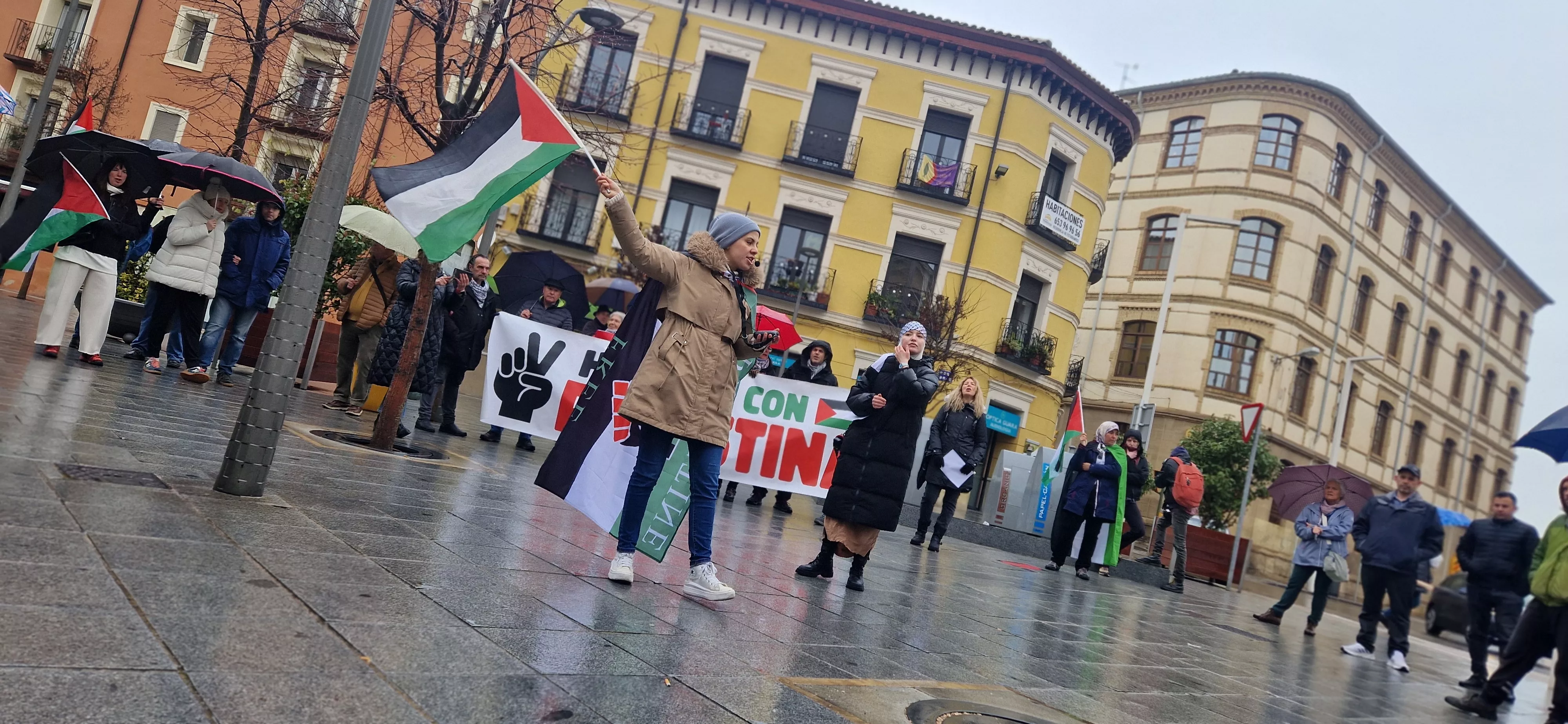 2ª Movilización Estatal por Palestina en Huesca. Foto Myriam Martínez