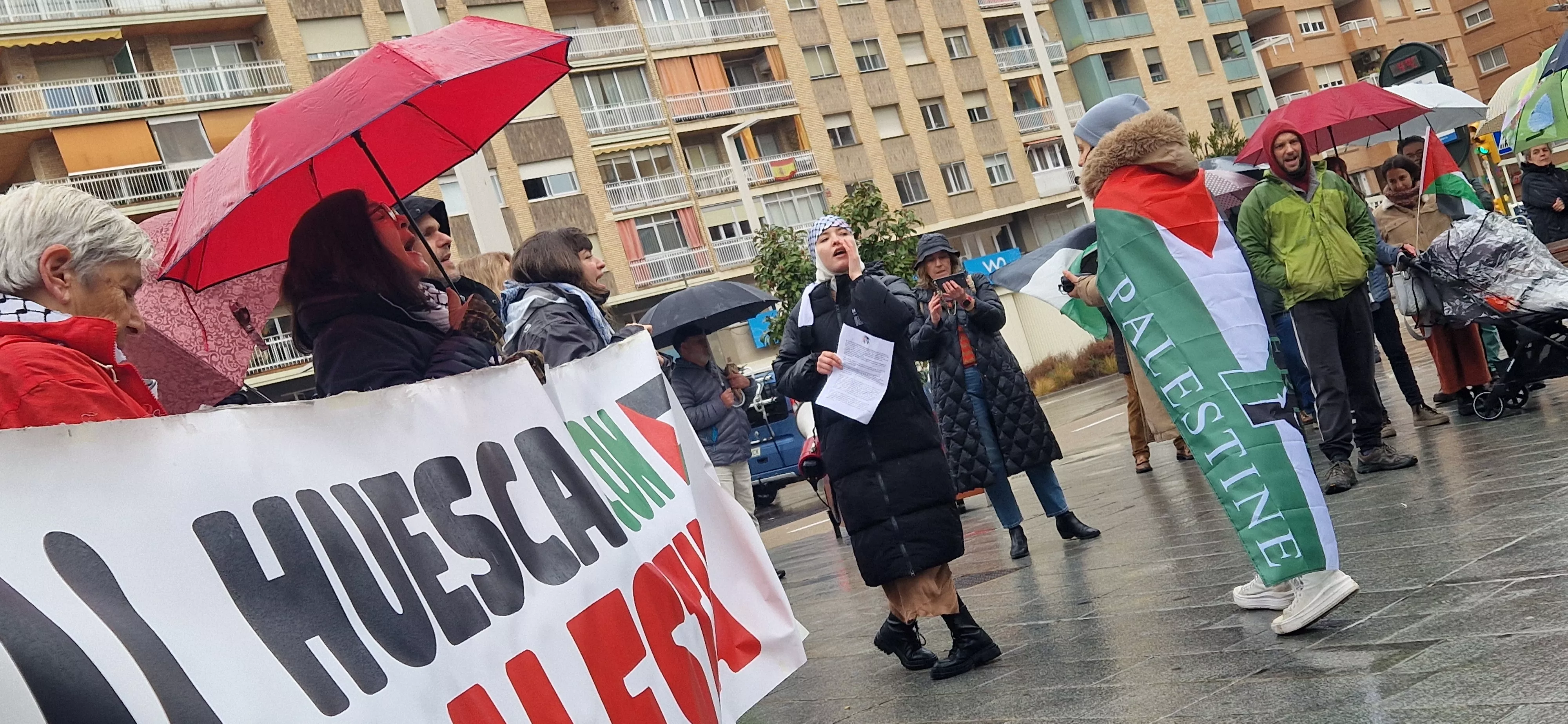 2ª Movilización Estatal por Palestina en Huesca. Foto Myriam Martínez