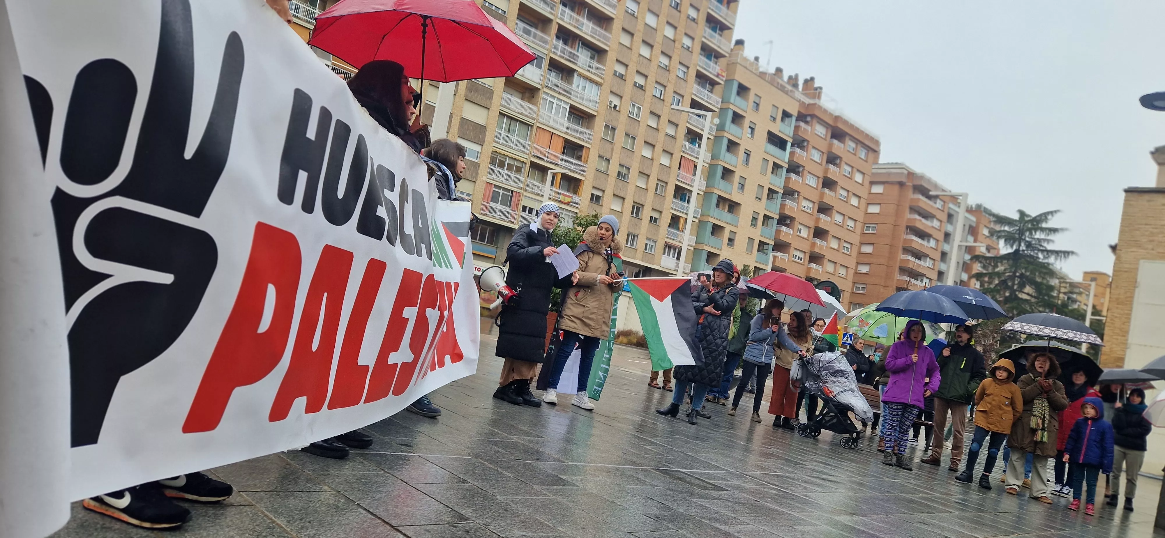 2ª Movilización Estatal por Palestina en Huesca. Foto Myriam Martínez
