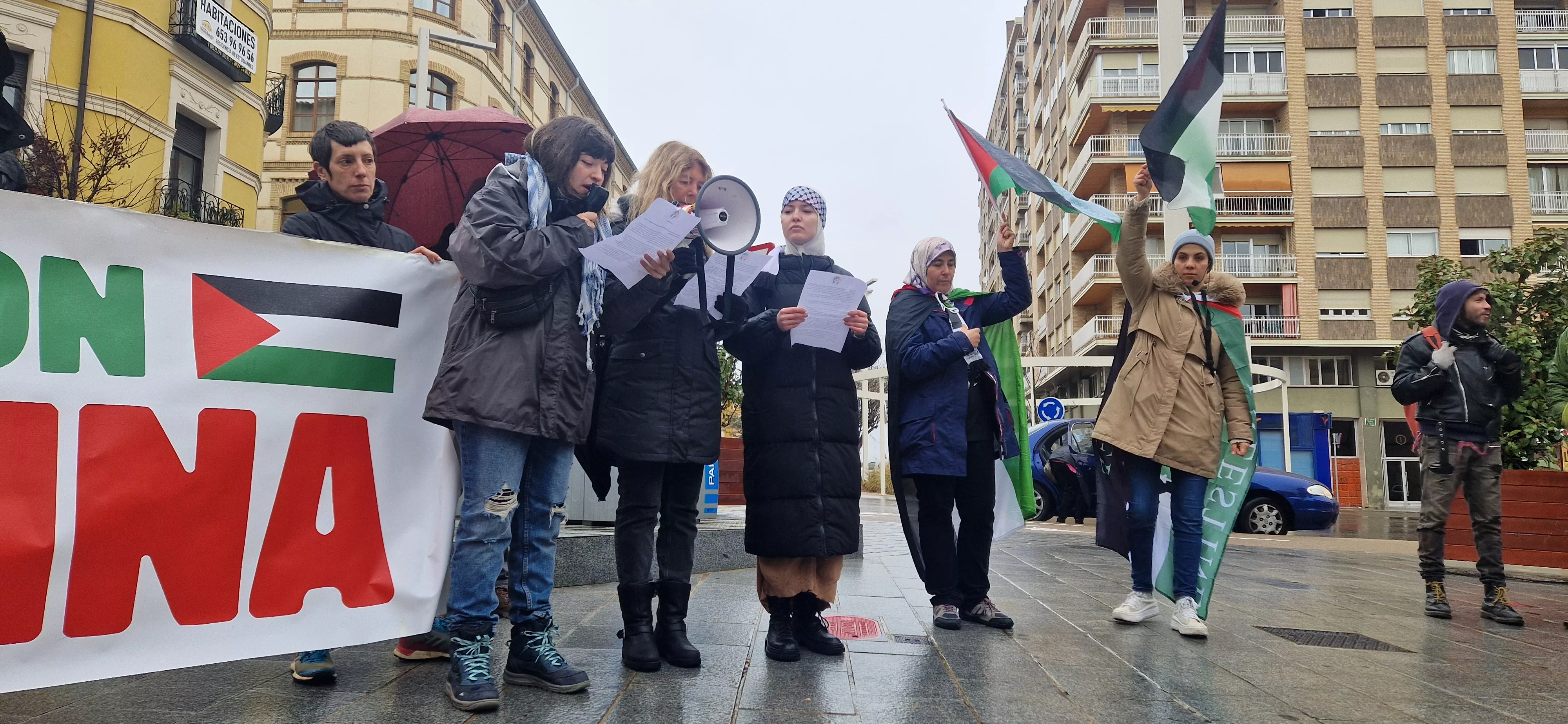 2ª Movilización Estatal por Palestina en Huesca. Foto Myriam Martínez