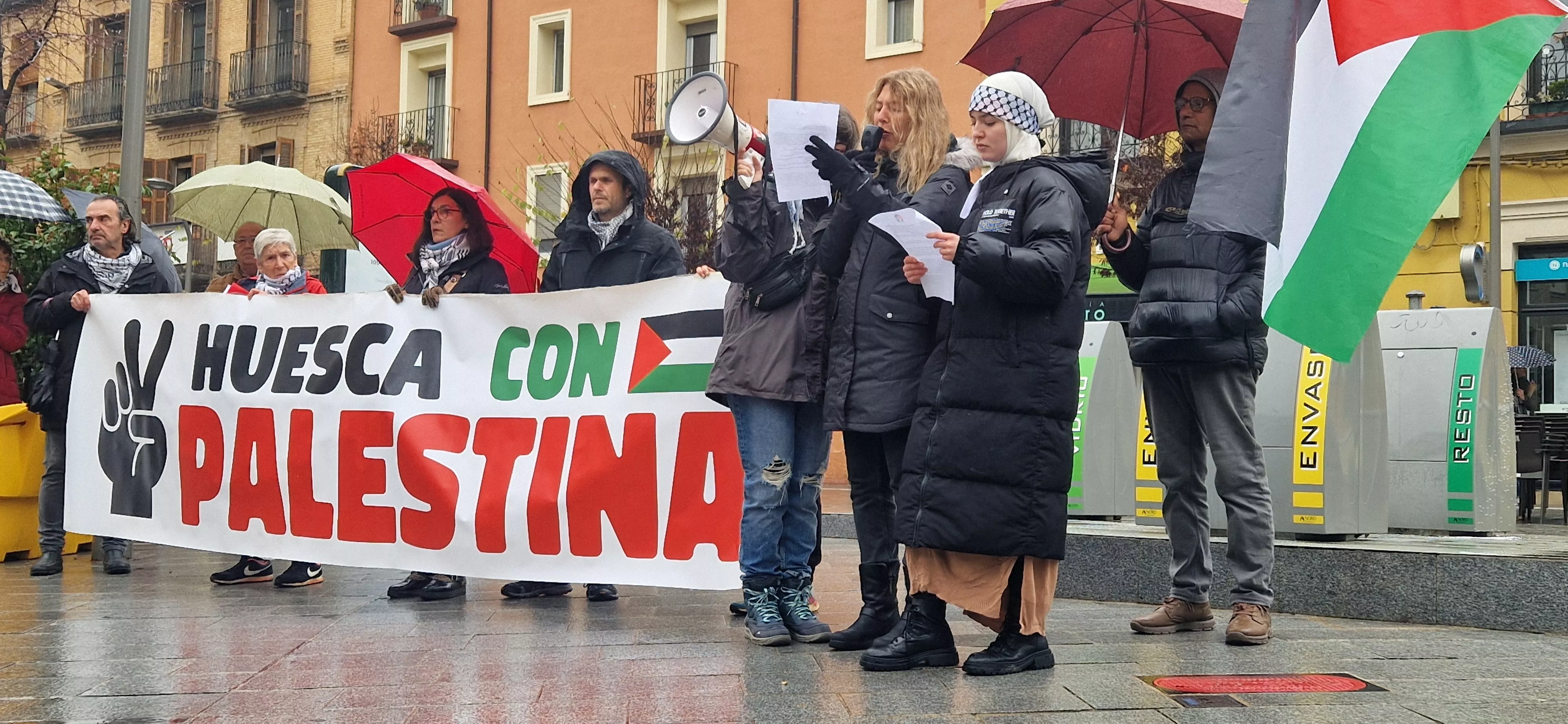 2ª Movilización Estatal por Palestina en Huesca. Foto Myriam Martínez