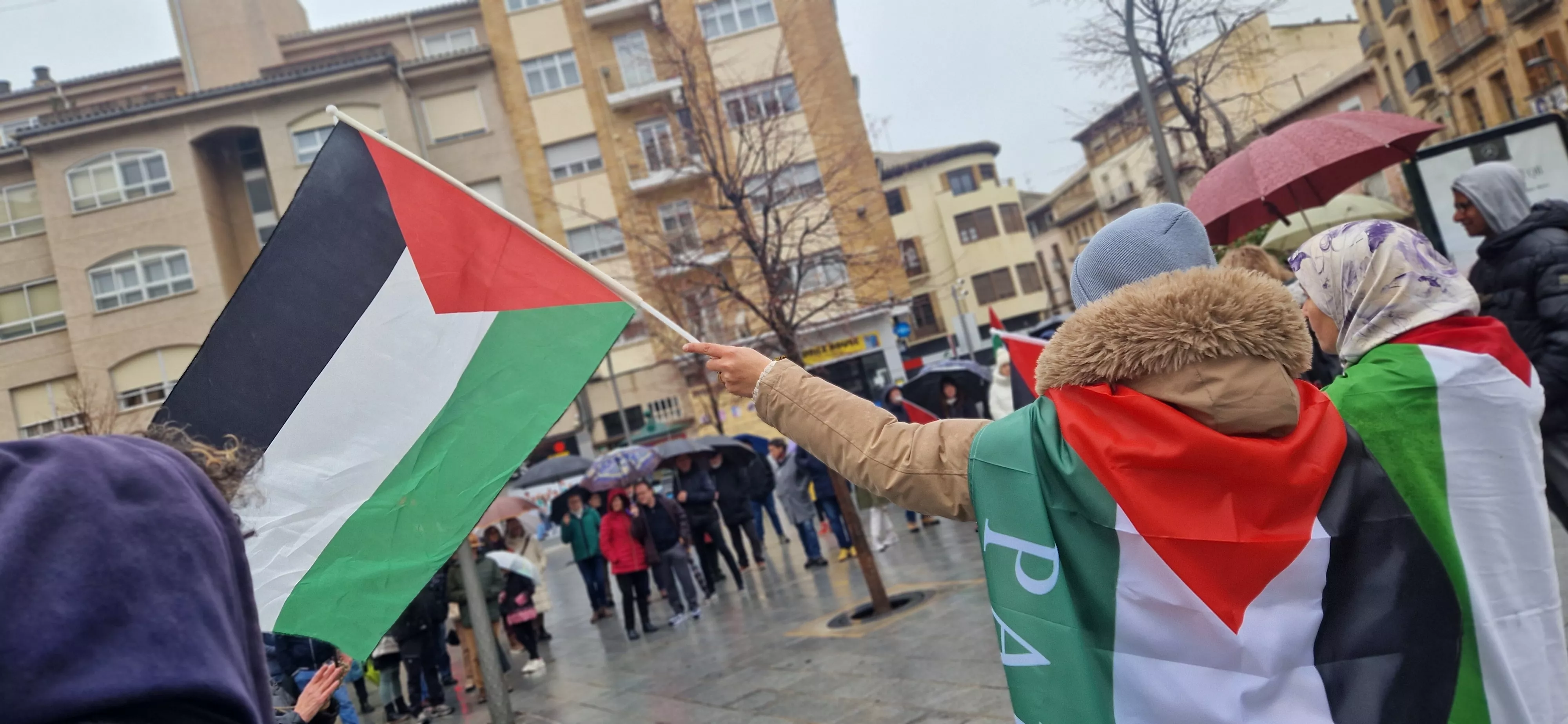 2ª Movilización Estatal por Palestina en Huesca. Foto Myriam Martínez