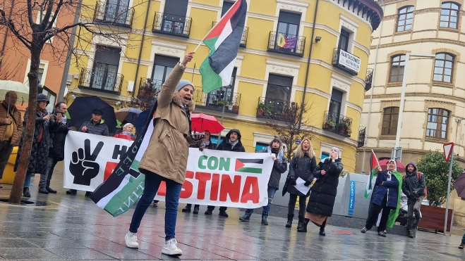 2ª Movilización Estatal por Palestina en Huesca. Foto Myriam Martínez