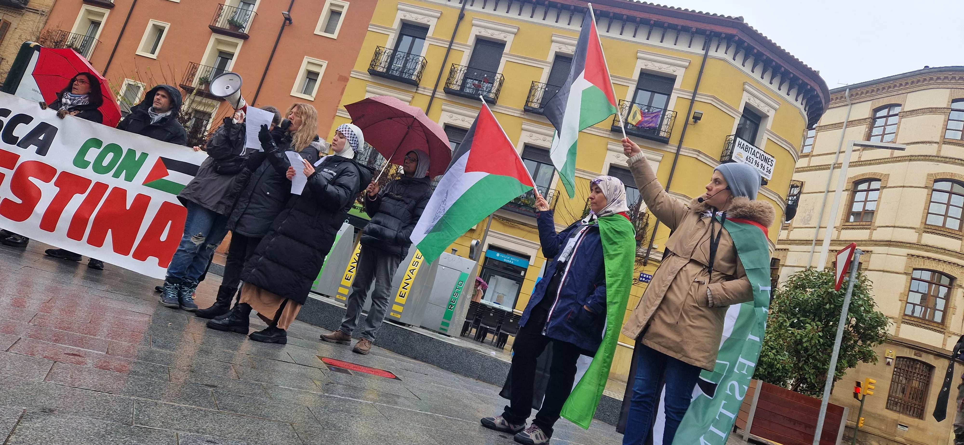 2ª Movilización Estatal por Palestina en Huesca. Foto Myriam Martínez