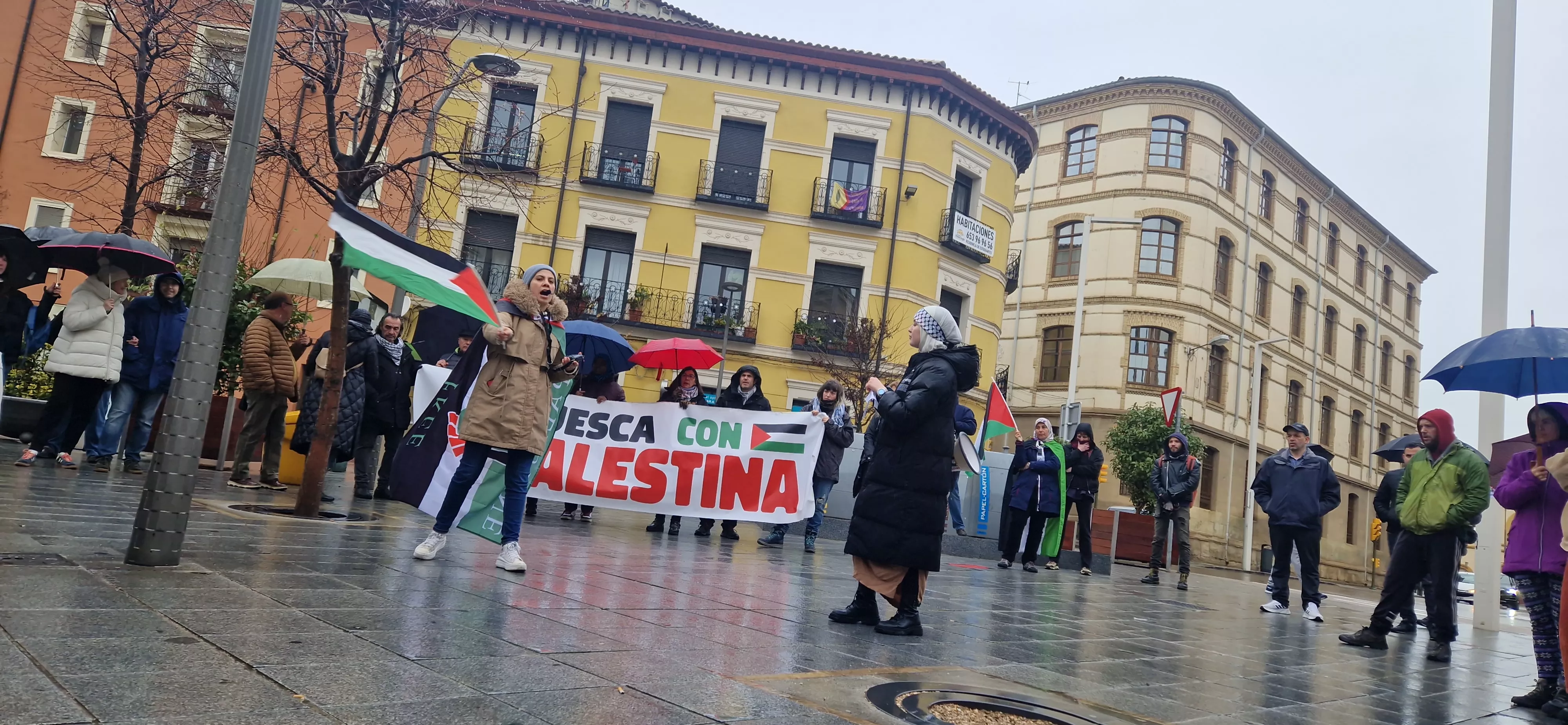 2ª Movilización Estatal por Palestina en Huesca. Foto Myriam Martínez
