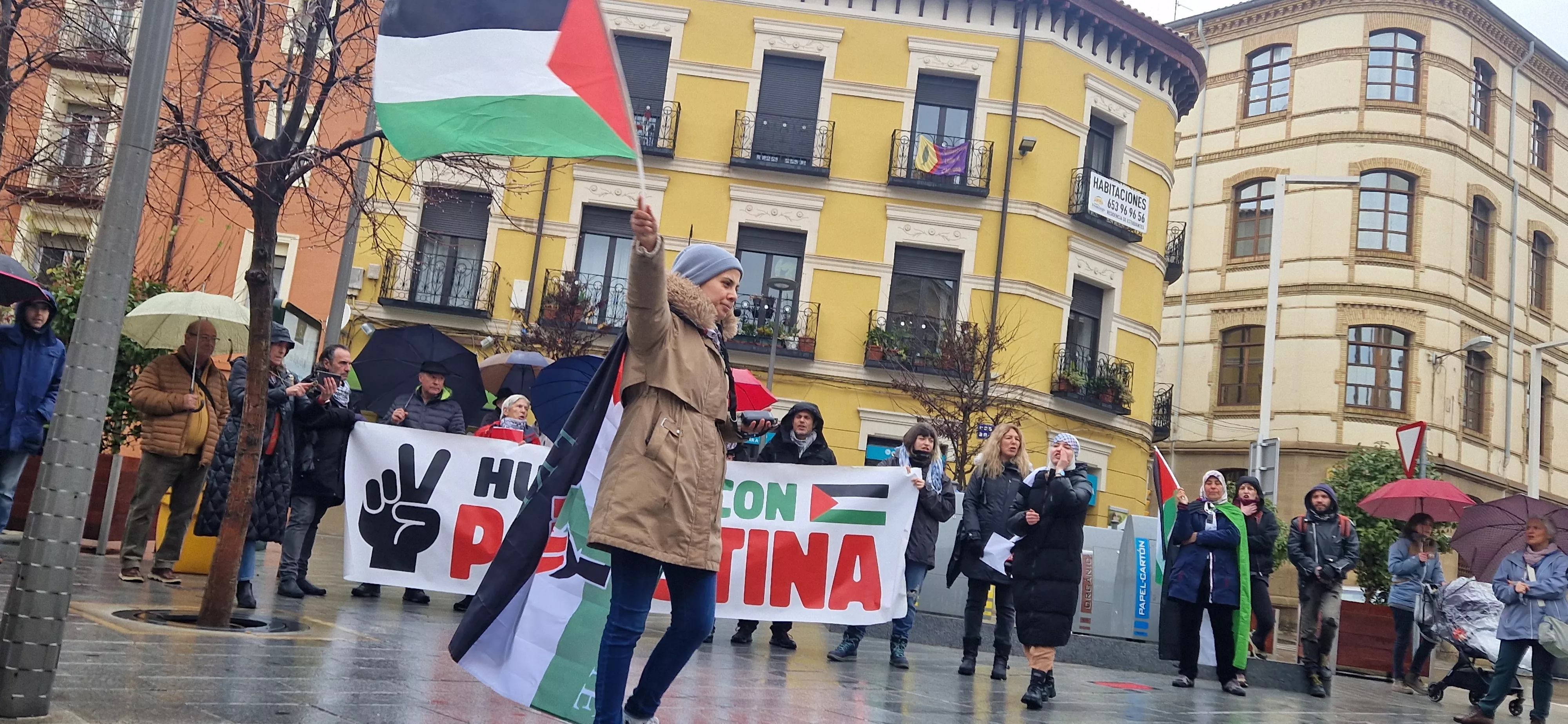 2ª Movilización Estatal por Palestina en Huesca. Foto Myriam Martínez