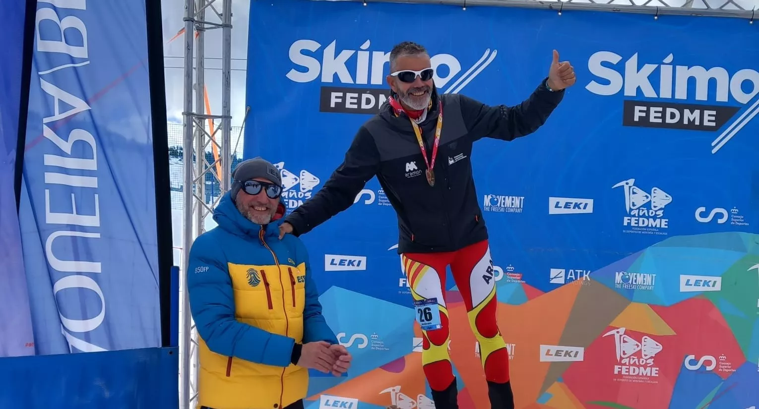 Podio Luis Royo. Royo, Díez y Catalán se cuelgan medalla en el Nacional de Sprint