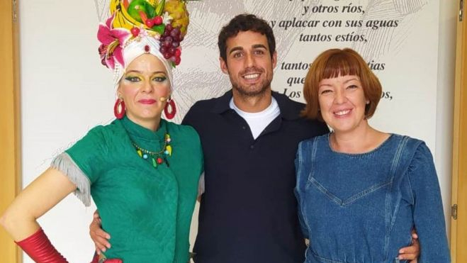 Patricia Coronas, Luis Costa y Patricia Puértolas en Esteparea Patricia Coronas, Luis Costa y Patricia Puértolas en Esteparea