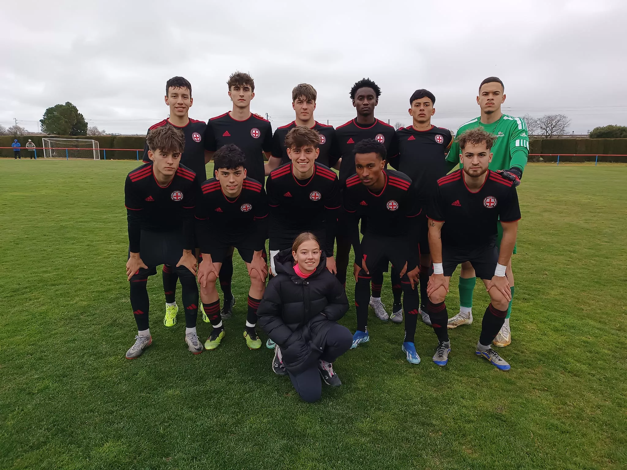 Once del Internacional de Huesca en su visita a Santa Quiteria de Tardienta.