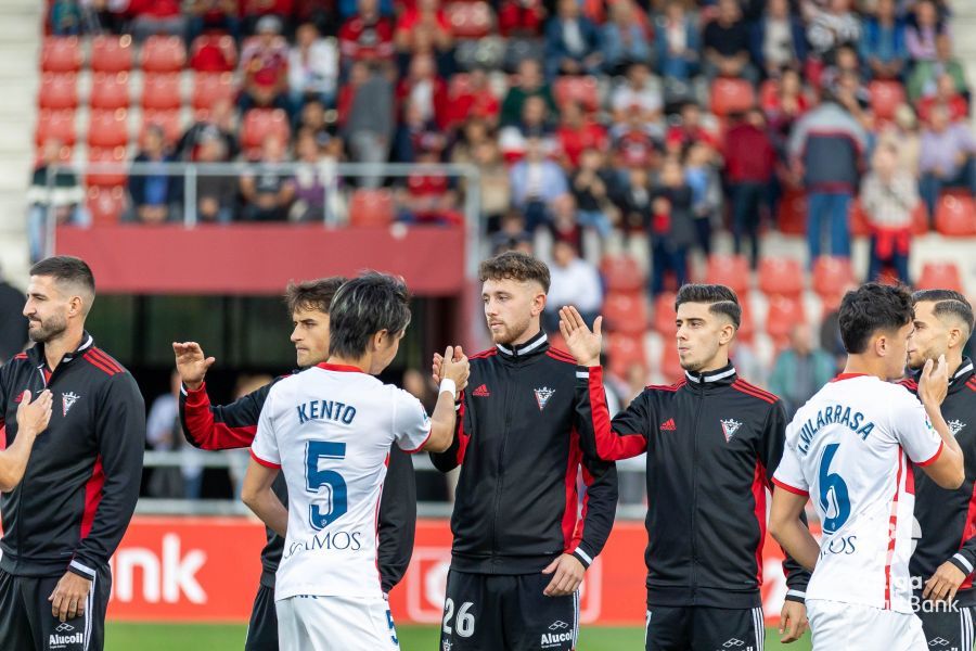 Imágenes del partido Mirandéz Huesca. Foto La Liga 
