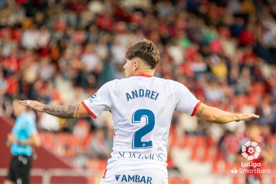 Imágenes del partido Mirandéz Huesca. Foto La Liga