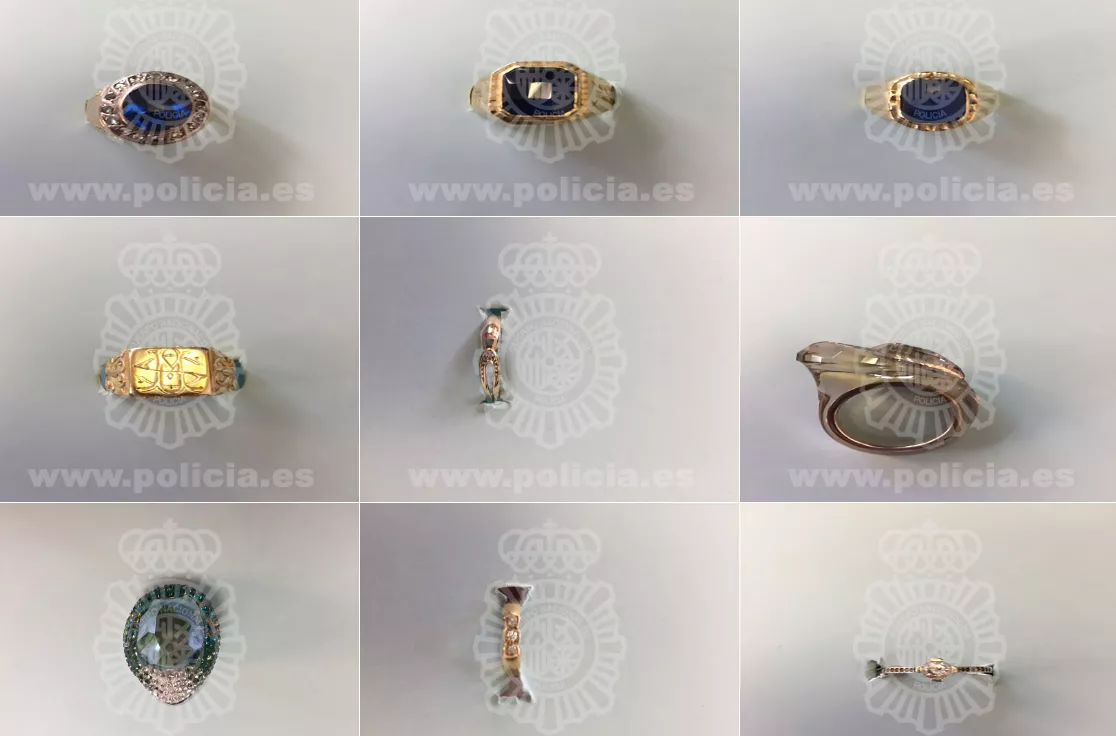 Imagen de la página web donde existe una exposición virtual de las joyas recuperadas.