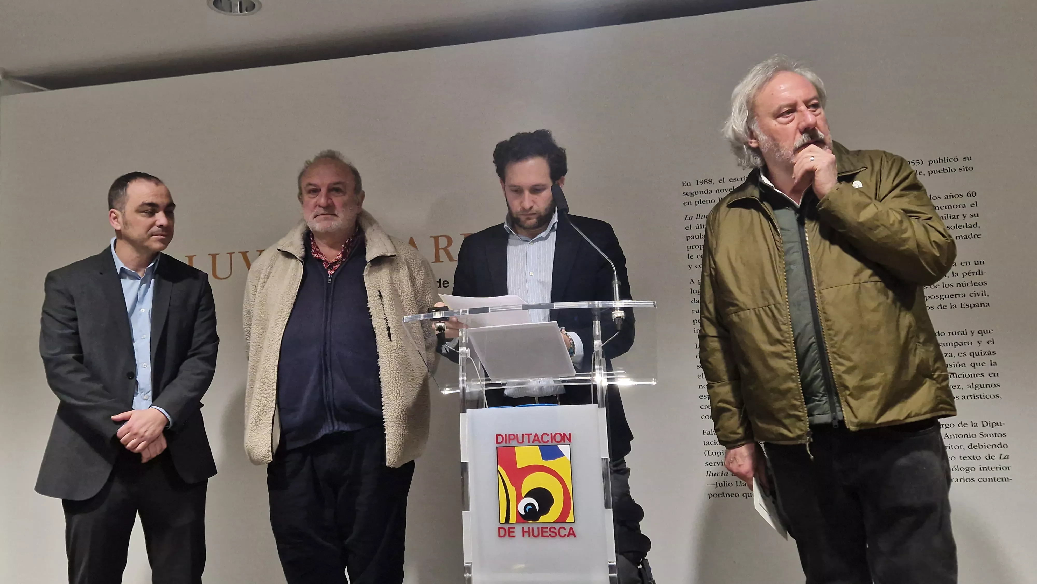 Carlos Sampériz, Antonio Santos, Isaac Claver y Julio LLamazares. Foto Myriam Martínez 