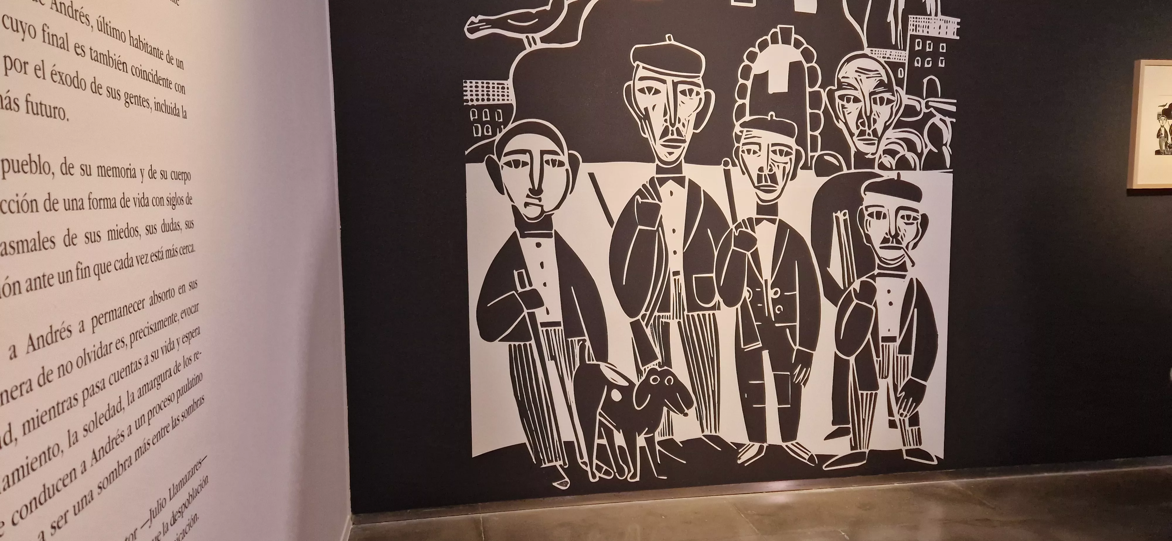 Exposición de Antonio Santos sobre La lluvia amarilla de Julio Llamazares. Foto Myriam Martínez 