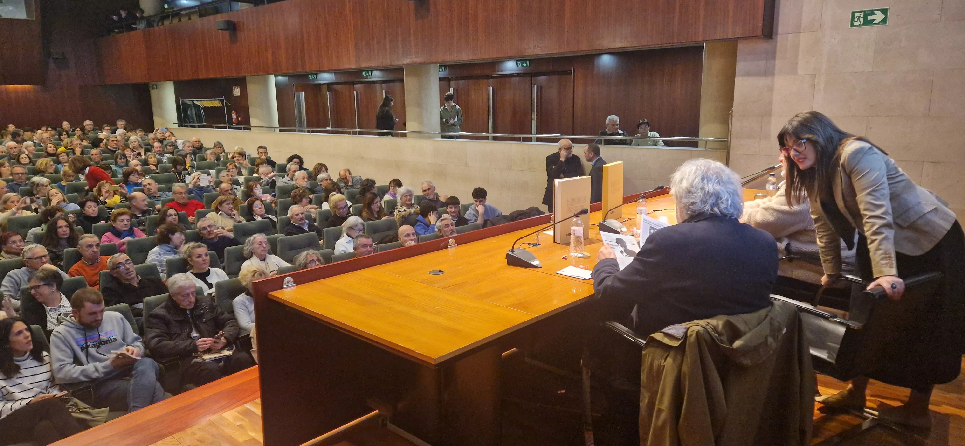 El salón de actos de la DPH, lleno hasta la bandera. Foto Myriam Martínez