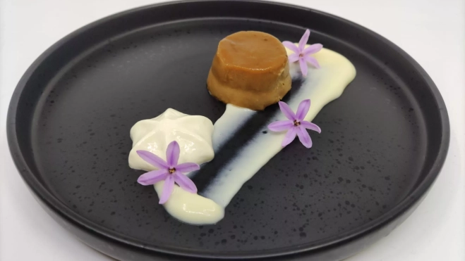 Coliflor en texturas con cebolla Coliflor en texturas con cebolla