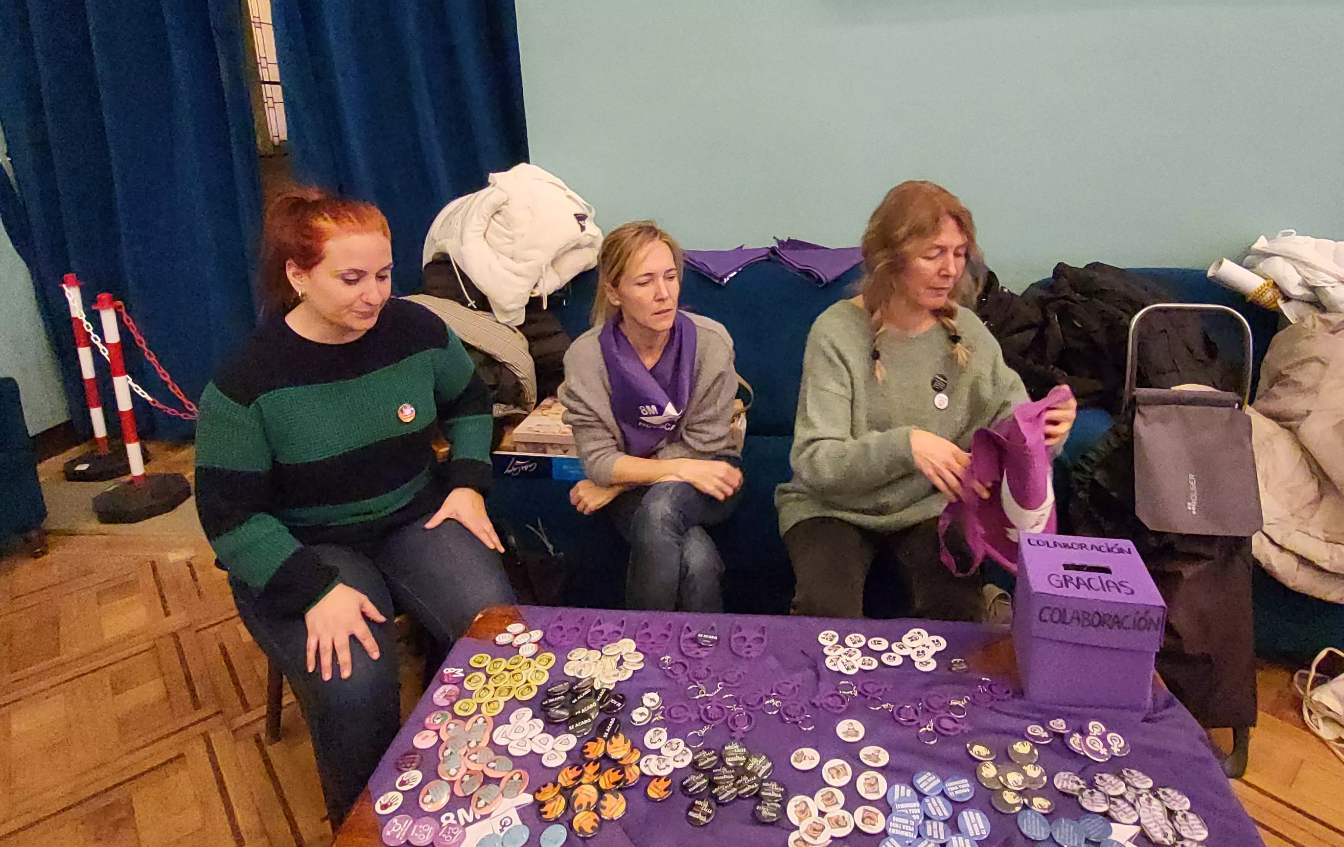 Charla de la Asamblea 8M en el Casino de Huesca. Foto Mercedes Manterola