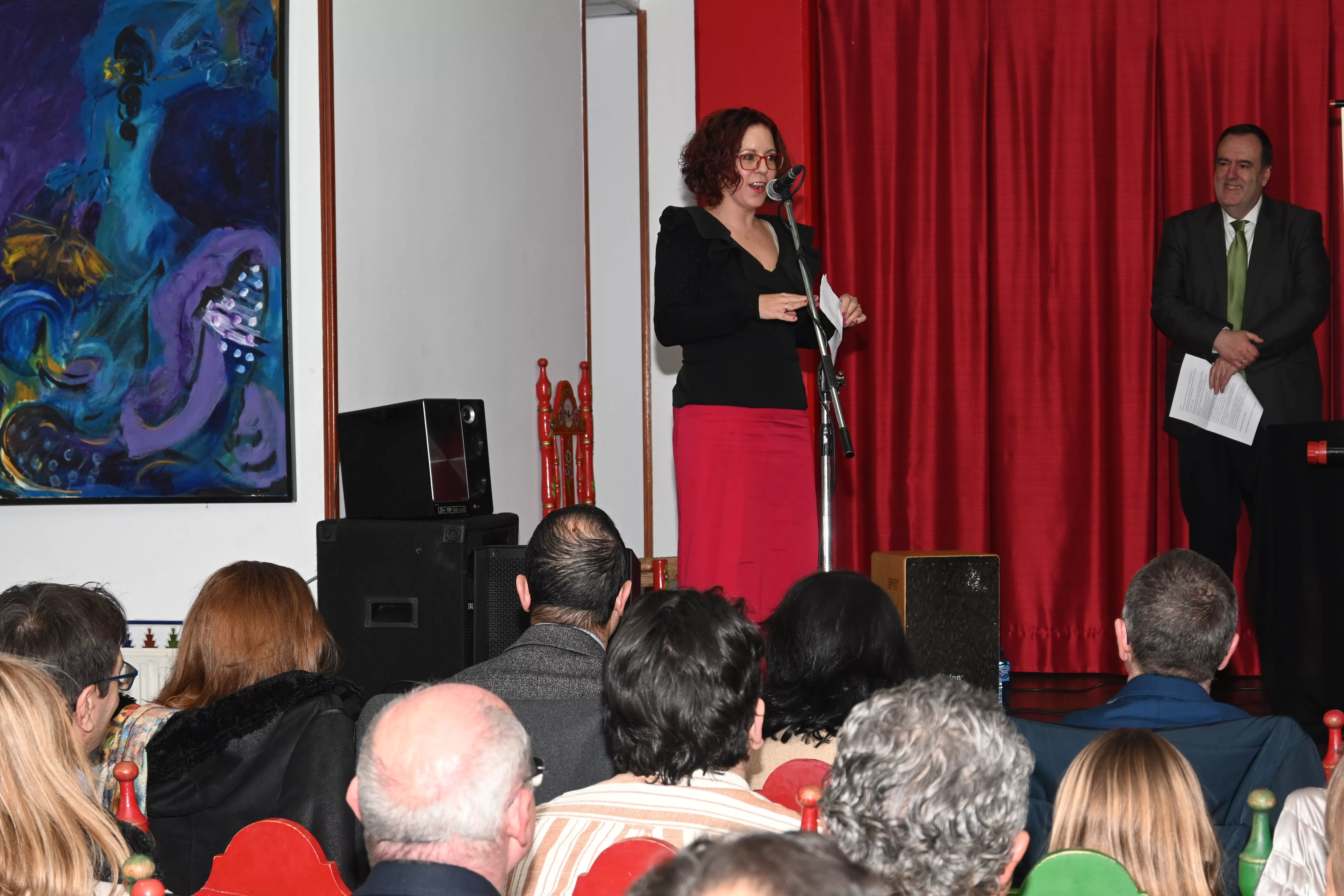 Paz Carrero, en su discurso en el Día de Andalucía.  Foto Carlos Jalle