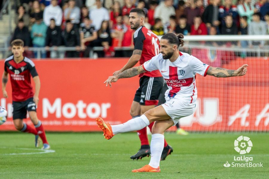 Más imágenes del partido Mirandéz Huesca. Foto La Liga 