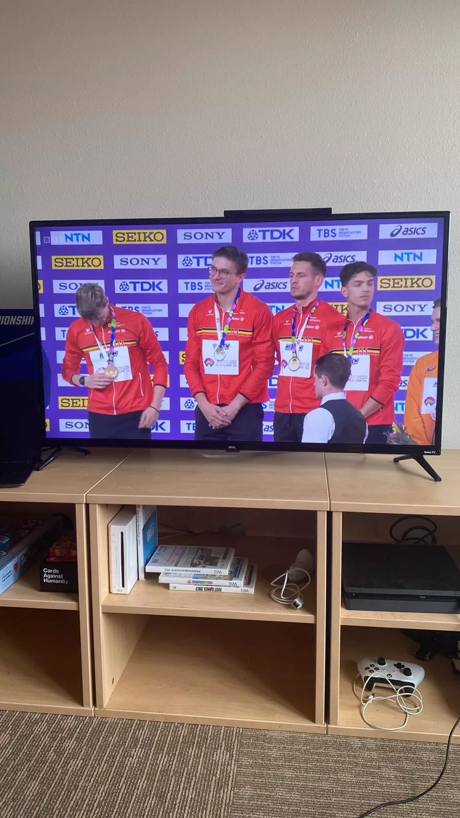 Christian Iguacel, campeón del mundo con el relevo 4x400 de Bélgica