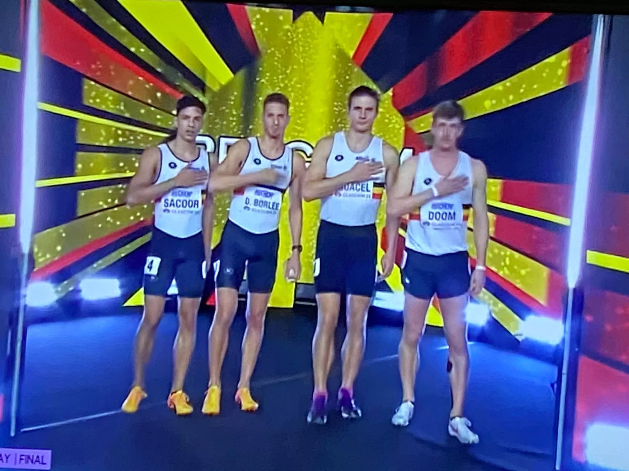 Christian Iguacel, campeón del mundo con el relevo 4x400 de Bélgica