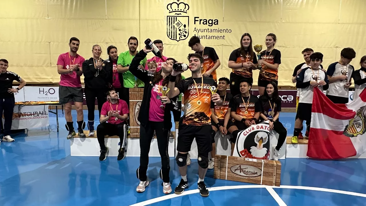 Éxito total en Fraga con la gran fiesta provincial de datchball. Binaced celebra el primer puesto.