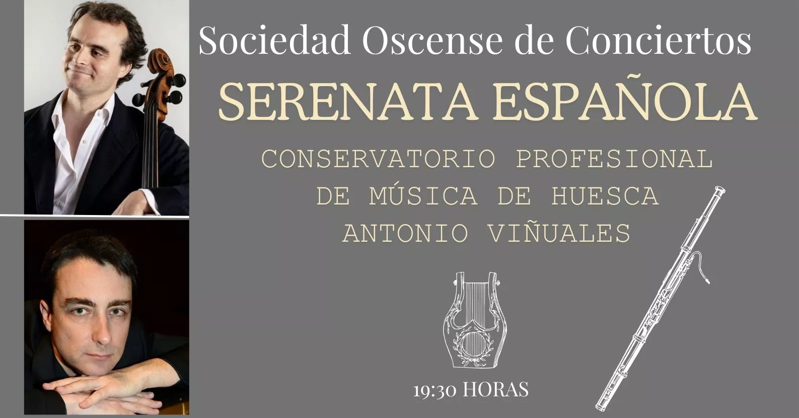 Ramón Bassal y Daniel Blanch ofrecen un concierto en el Conservatorio de Música de Huesca.