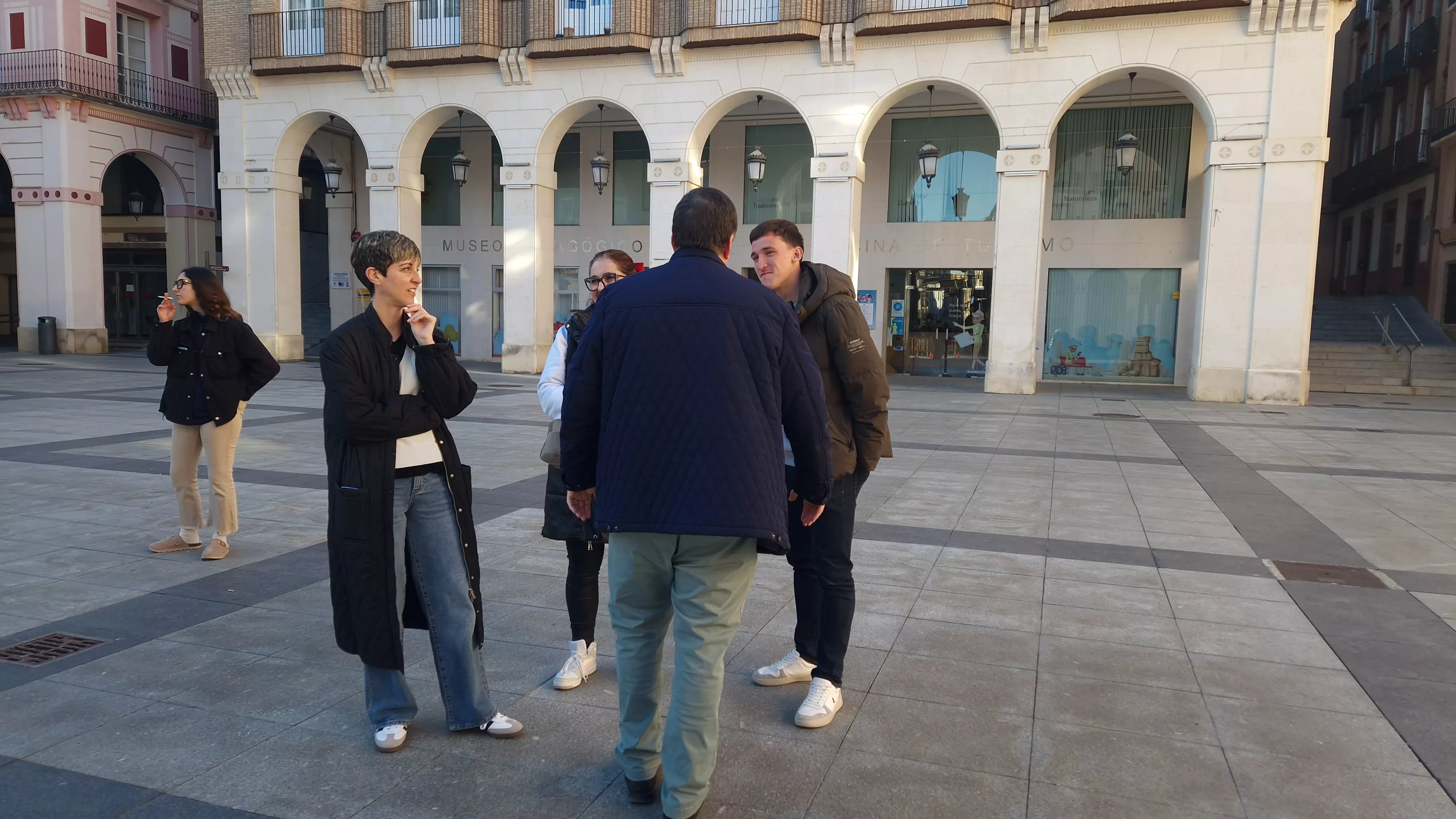 Campaña ¡Huesca, sí se puede!, con Iker Kortajarena y Jérémy Blasco. Foto Myriam Martínez