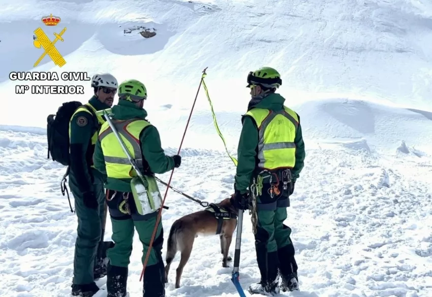  Prácticas de guías caninos de la Guardia Civil en Panticosa.