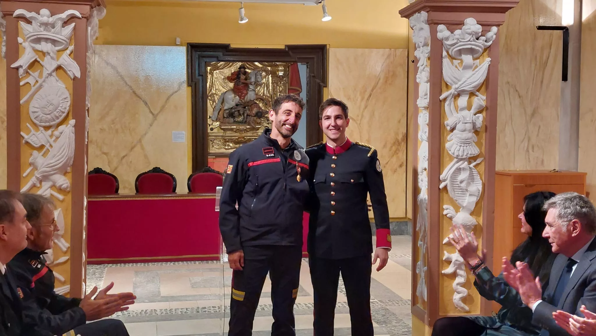Entrega en Huesca de reconocimientos en la festividad de San Juan  de Dios, patrón de los bomberos. 