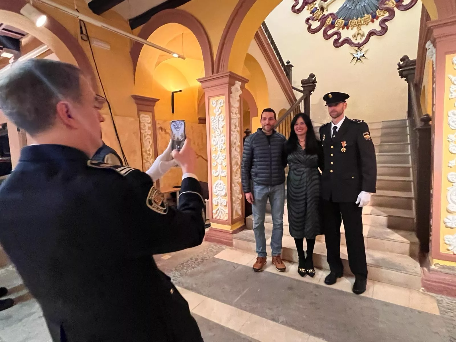 Entrega en Huesca de reconocimientos en la festividad de San Juan  de Dios, patrón de los bomberos. Foto Mercedes Manterola