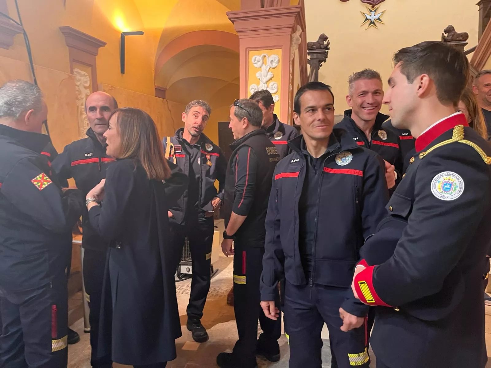 Entrega en Huesca de reconocimientos en la festividad de San Juan  de Dios, patrón de los bomberos. Foto Mercedes Manterola