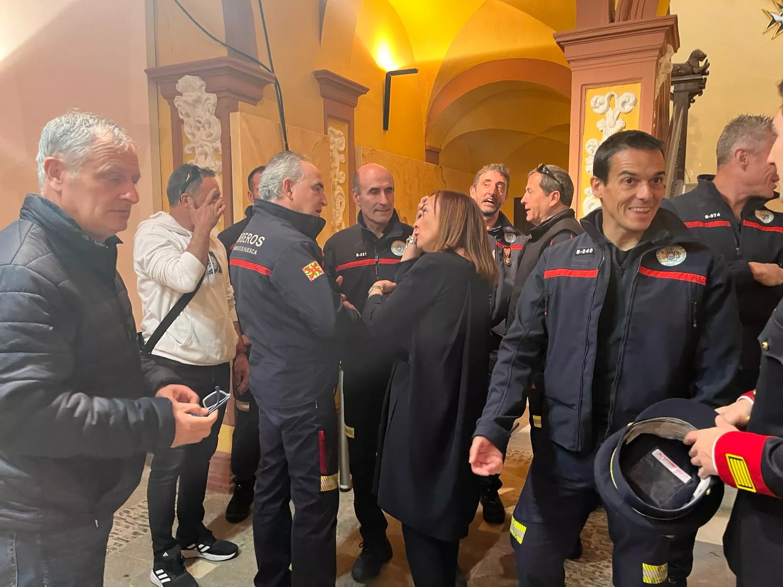Entrega en Huesca de reconocimientos en la festividad de San Juan  de Dios, patrón de los bomberos. Foto Mercedes Manterola