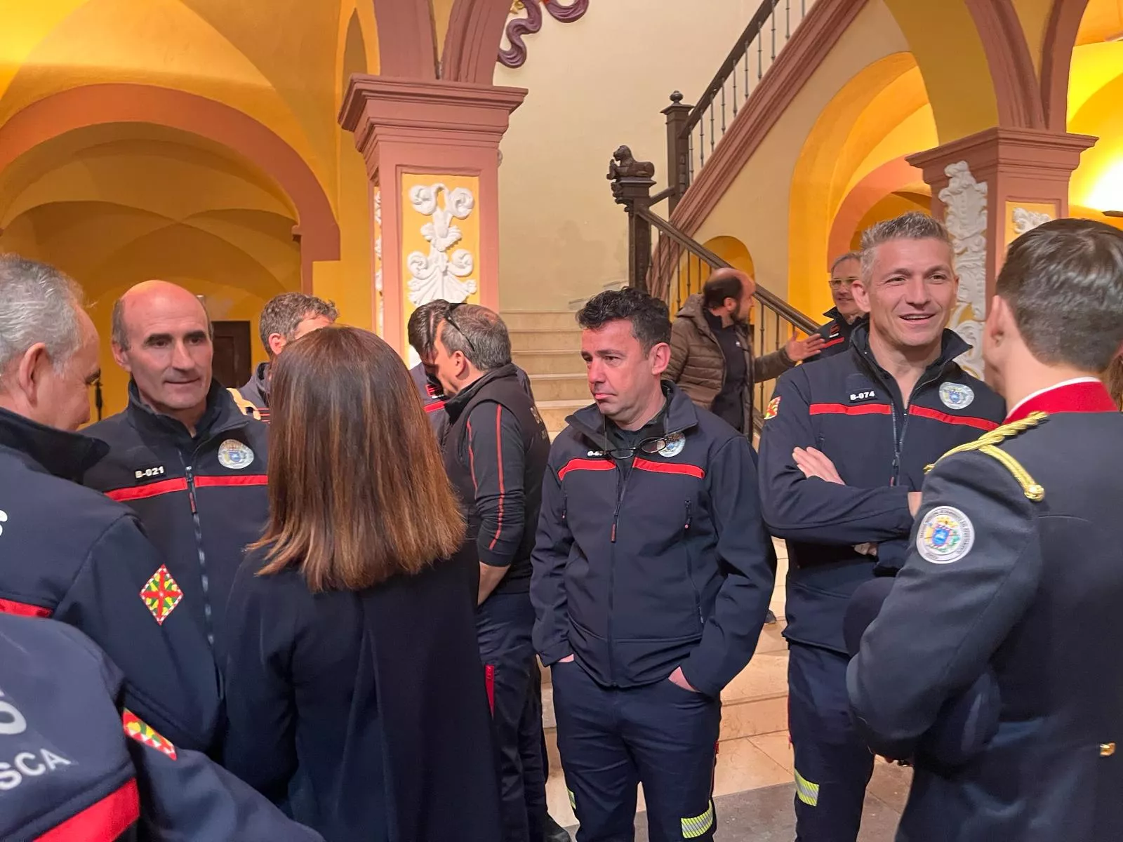Entrega en Huesca de reconocimientos en la festividad de San Juan  de Dios, patrón de los bomberos. Foto Mercedes Manterola