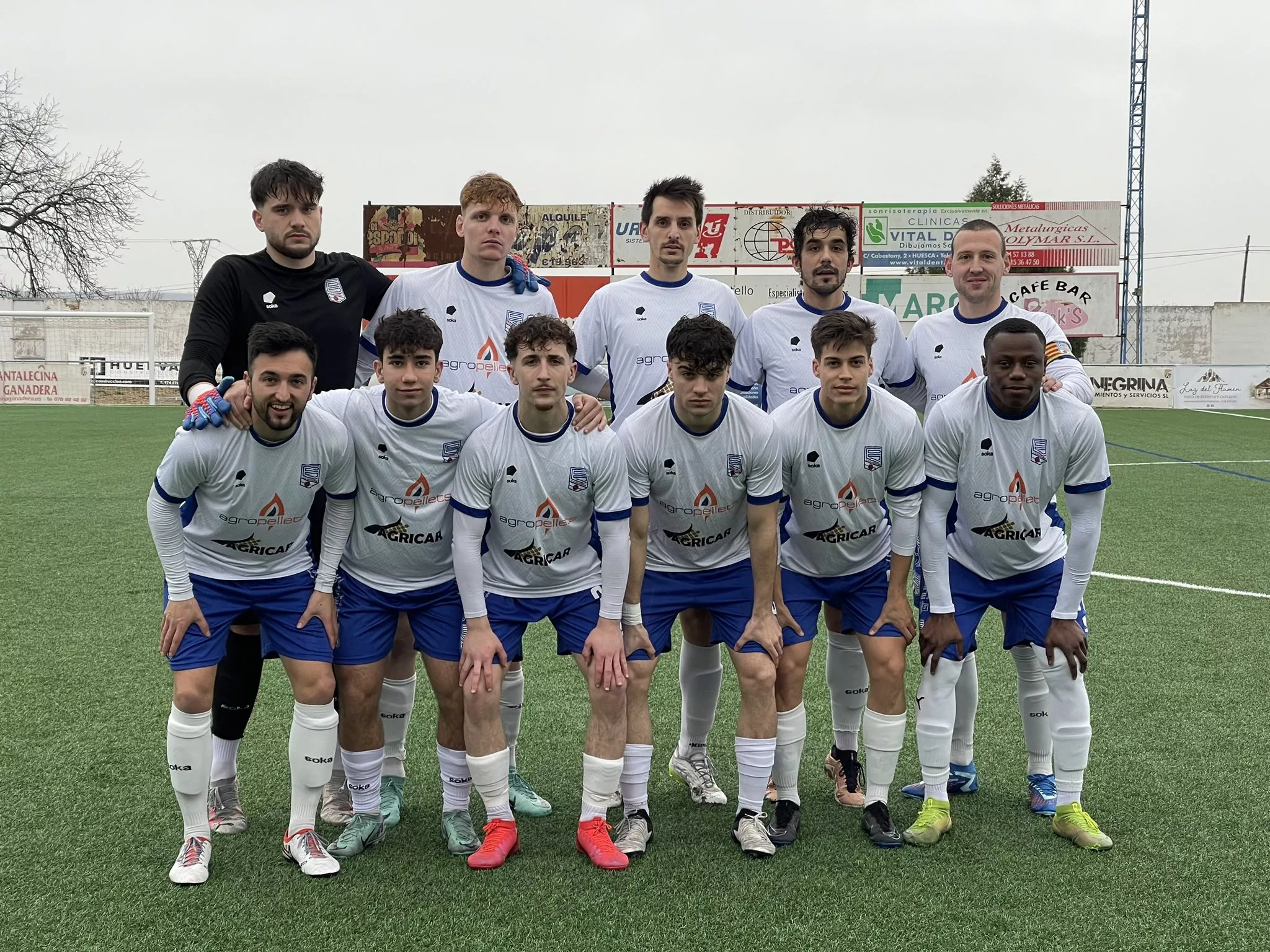 Once del Sariñena en un partido de esta temporada.